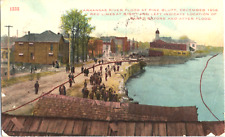 Postcard Arkansas AR Pine Bluff 1908 Flood at Arkansas River picture