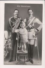 Vintage Postcard Kaiser Wilhelm II Emperor Germany & Crown Prince Wilhelm picture