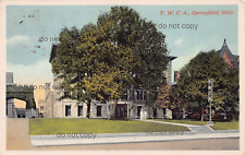 Springfield Ohio YMCA 1915 Railroad Cancel RMS RPO Vtg Postcard A22 picture