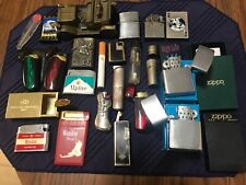 28 VINTAGE LIGHTER COLLECTION 20 USED 8 NEW 2 ZIPPO BOXES WINSTON ALPINE CAMEL picture