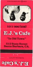 E.J's Cafe In Old Town Santa Barbara, California Vintage Matchbook Cover picture