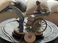 Lladro  1383 ~A Ride in China ~ Rickshaw Ride  **Sold As Is** (3) picture