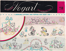 Vintage Vogart Transfer Pattern 240 Adorable Puppies & Kittens for Every Use picture