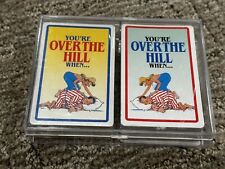 YOU'RE OVER THE HILL WHEN VINTAGE PLAYING CARDS SEALED NEW 1988 IVORY TOWER LOT picture