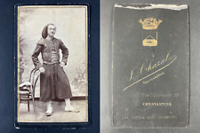 Chazal, Constantine, Zouave 3rd Regiment Vintage cdv albumen print CDV,  picture