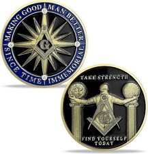 Masonic Challenge Coin Master Mason Brotherhood Gifts Making Good Man Better picture