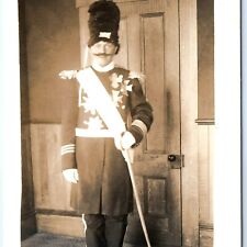 c1910s Play Guard RPPC Regiment Military Costume Bearskin Cap Real Photo A142 picture