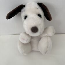 Vintage Snoopy Plush 1968 Sitting Nutshell White Black Puppy Dog Peanuts 7inch picture
