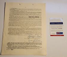 Tyrone Power Signed + 3x Initialed Contract PSA DNA Autograph Auto Actor Rare picture