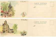 EXPO PARIS ROBIDA, VIEUX PARIS LITHO SET, 1900, 25 Old Pcs with Envelope (L6966) picture