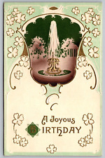 Postcard A Joyous Birthday Greetings With Irish Theme Picture VTG c1918   H20 picture