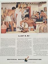 1943 Universal Match Corporation Fortune WW2 Print Ad Ancient Egyptians Fire picture
