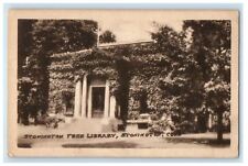 1924 Stonington Connecticut CT, Free Library Building Posted Vintage Postcard picture