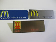 McDONALD'S Uniform employee Name badges w/ management titles ** 3 different picture