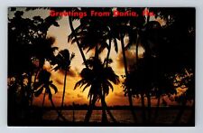 Dania FL-Florida, Scenic Greetings, Antique Souvenir Vintage Postcard picture