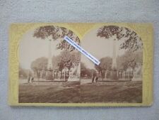 1870s SV of MEN by CIVIL WAR Monument in Street at GLENS FALLS NY by STODDARD picture