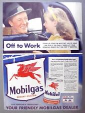 10x14 Original 1950 Mobil Ad SUMMER SIGNAL ... Warm Weather ... Change to Mobil picture