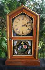 Antique 1860s Gilbert Steeple COTTAGE Mantle Clock WORKS - SEE VIDEO - BEAUTY picture