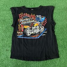 Sz L- Vintage 1995 Harley Davidson Central Texas sleeveless shirt men’s black picture