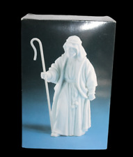 1983 Avon Nativity Shepherd Figurine w/Staff White Porcelain Original Box picture