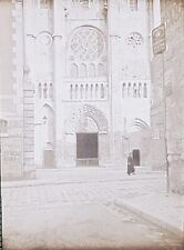 Portal, Saint Nicolas Church, Blois, France, Magic Lantern Glass Slide picture