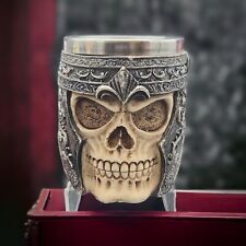Medieval Viking Skull Stainless Steel Halloween Beer Coffee Mug  picture