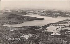 Aerial View Lake Seymour, Westmore Vermont 1946 RPPC Photo Postcard picture