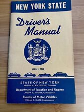 VINTAGE 1959 NEW YORK STATE DRIVER'S MANUAL DEPARTMENT OF MOTOR VEHICLES NYS car picture