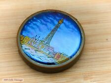 Blackpool Tower Souvenir-Butterfly Wing Foil-Vintage Ladies Powder Compact-1te picture