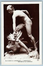RPPC Postcard~ Perseus & The Gorgon~ L. Marqueste~ Sculpture~ Luxembourg Museum picture