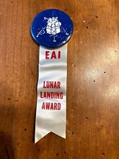 Vintage EAI Lunar Landing Award Pinback Ribbon APOLLO NASA RARE picture