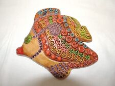 Ceramica  Del Convento Aracena colorful fish Ceramic Ornament 5.5