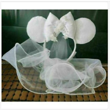Disney Parks Minnie Mouse Wedding Bridal With Veil Ear Headband PLUSH picture