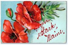 c1910's Greeting From Stark Flowers Maine Posted Antique Correspondence Postcard picture