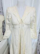 Vtg 70s GUNNE SAX Dress  Cottage Core Lace Prairie Fairy Gown Renaissance picture