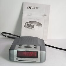 GPX AM FM Radio Alarm Clock Battery Backup Tested Sleep Snooze W/ Manual Clean picture