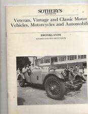 SOTHEBY'S BROOKLANDS CATALOGUE 21 MAY 1988 VINTAGE & CLASSIC CARS picture