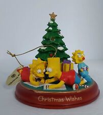 Simpsons Bradford Christmas Ornament Illuminated Titled Christmas Wishes picture