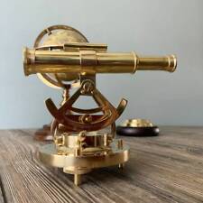 Vintage Antique Nautical Brass Alidate Compass With Telescope Decor picture