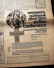 WOMEN'S ABORTION Action Coalition Notice Alice Cooper 1972 Concert Advertisement picture