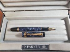 Parker duofold International Blue Marble 18k M Fountain Pen picture