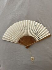 OLD VINTAGE PAN AMERICAN airlines japanesse folding hand fan  picture