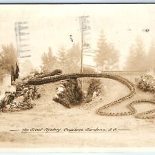 c1920s Vancouver, BC Capilano Gardens RPPC Great Mystery Christian Serpent A132 picture
