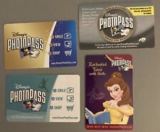 4 Different Vintage Disney Photo Pass Cards Including Belle picture
