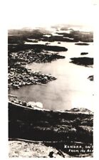 RPPC Kenora Ontario Canada Aerial View Lake of the Woods Rat Portage c1935 picture