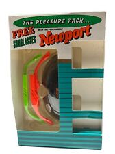 Newport cigarettes Pleasure Pack sunglasses new in box.  Vintage picture