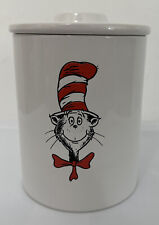 Dr Seuss The Cat In The Hat Cookie Jar - White Ceramic Canister UNUSED 2021 picture