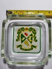Vintage 60's Medina New York Glass Ashtray Collectible With Village Crest picture
