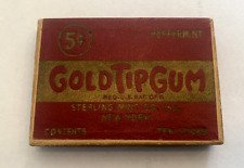 Vintage Gold Tip Gum Box  Peppermint picture