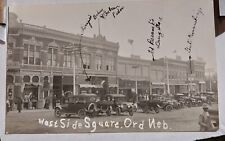RPPC ORD NEBRASKA 1900-20? - City Shops People Cars - West Side Square Downtown? picture